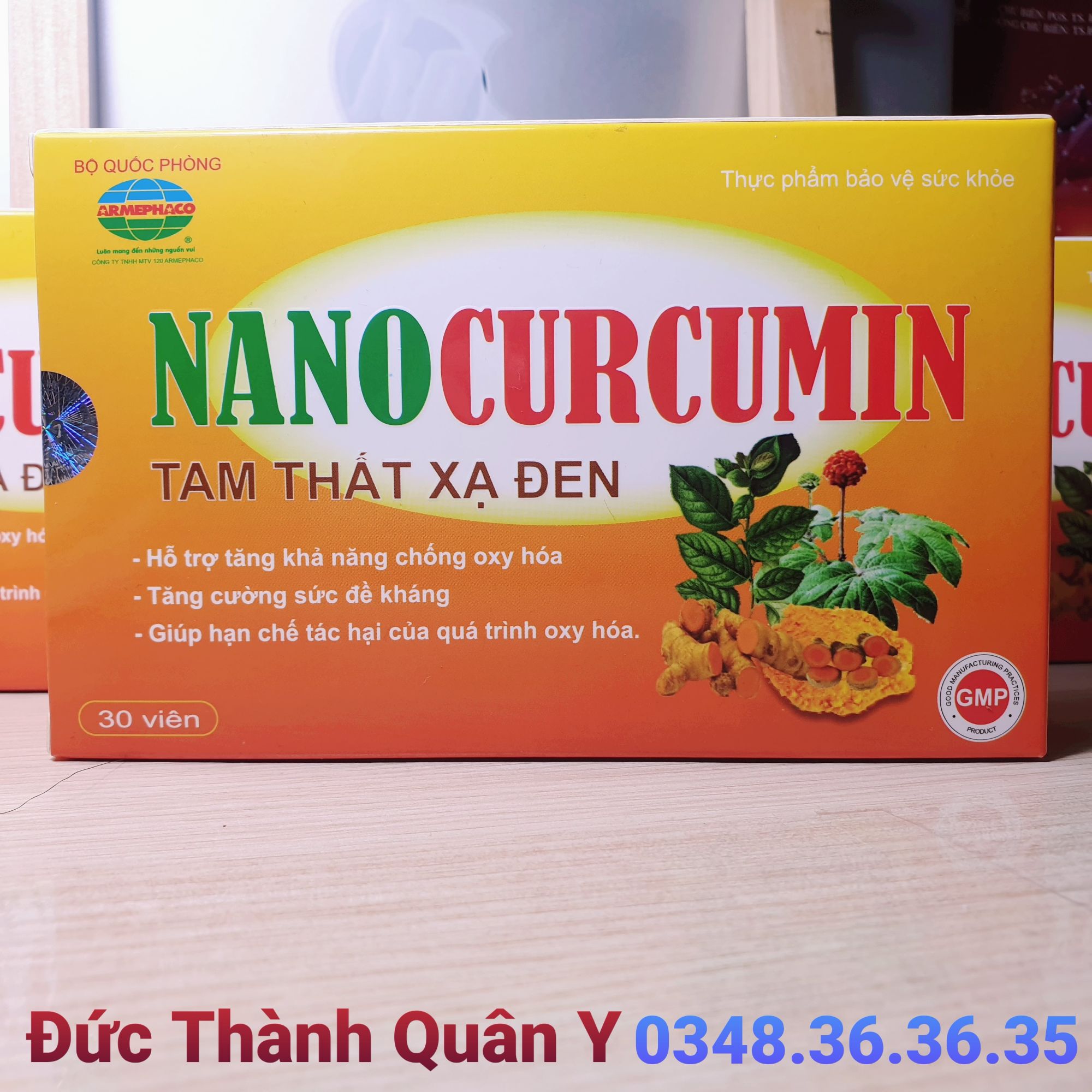 Nano curcumin tam thất xạ đen - bqp sản xuất