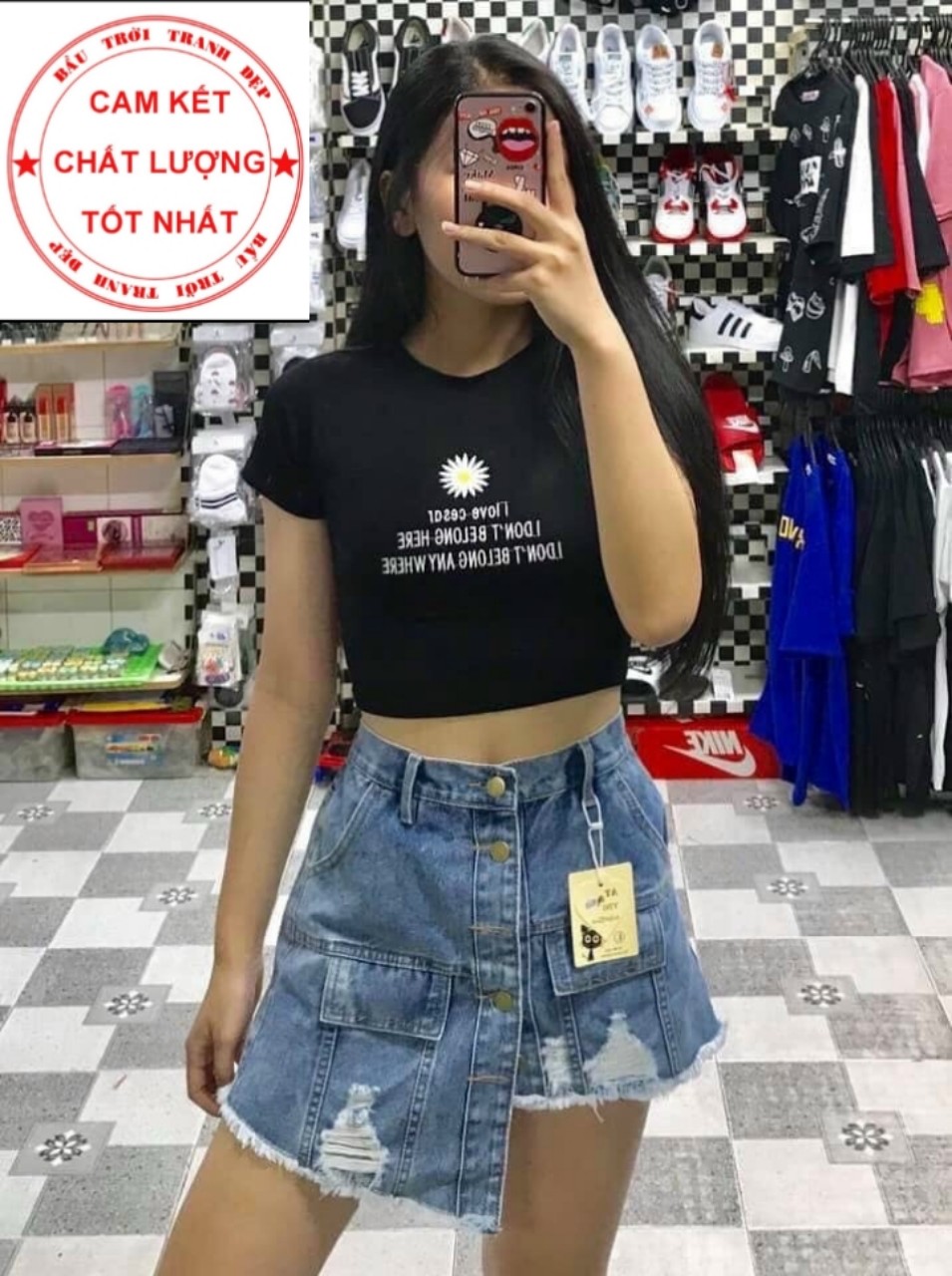 Áp crotop thêu hoa cúc, áo kiểu nữ, áo hoa cúc ctotop, phụng hoàng
