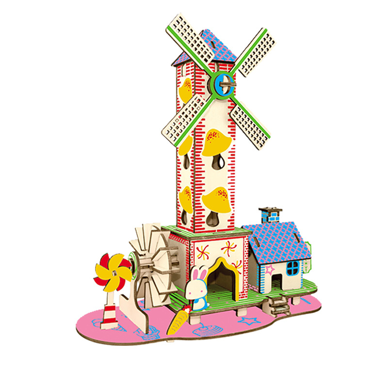 Đồ chơi lắp ráp 3D gỗ mô hình Countryside House- 83 mảnh ghép- Cắt laser