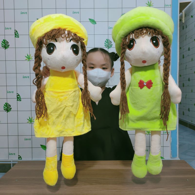 Đồ chơi búp bê giá rẻ cho bé gái, búp bê Chibi chân dài size lớn 60cm nhiều màu dễ thương mẫu mới