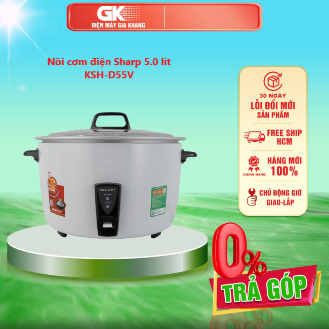 Nồi cơm điện Sharp 5.0 lít KSH-D55V - GIAO TOÀN QUỐC - FREESHIP HCM