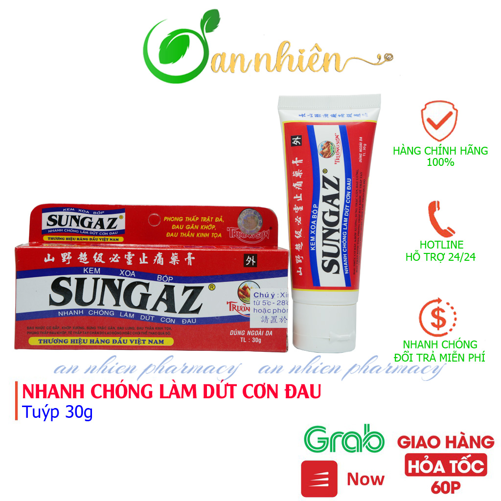 Kem xoa bóp Sungaz nhanh chóng làm dứt cơn đau