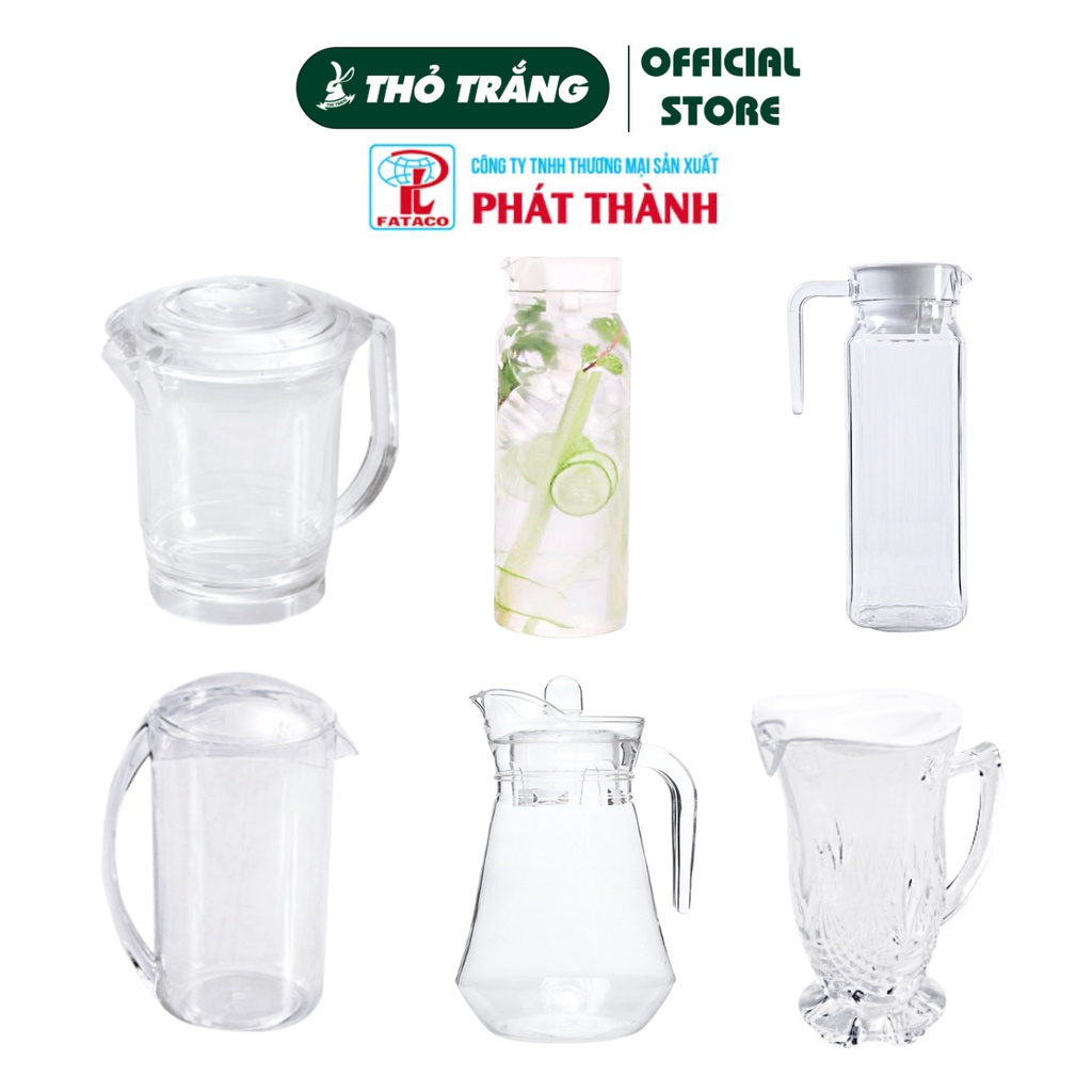 Bình nước nhựa trong acrylic cao cấp fataco việt nam đa dạng mẫu đủ size