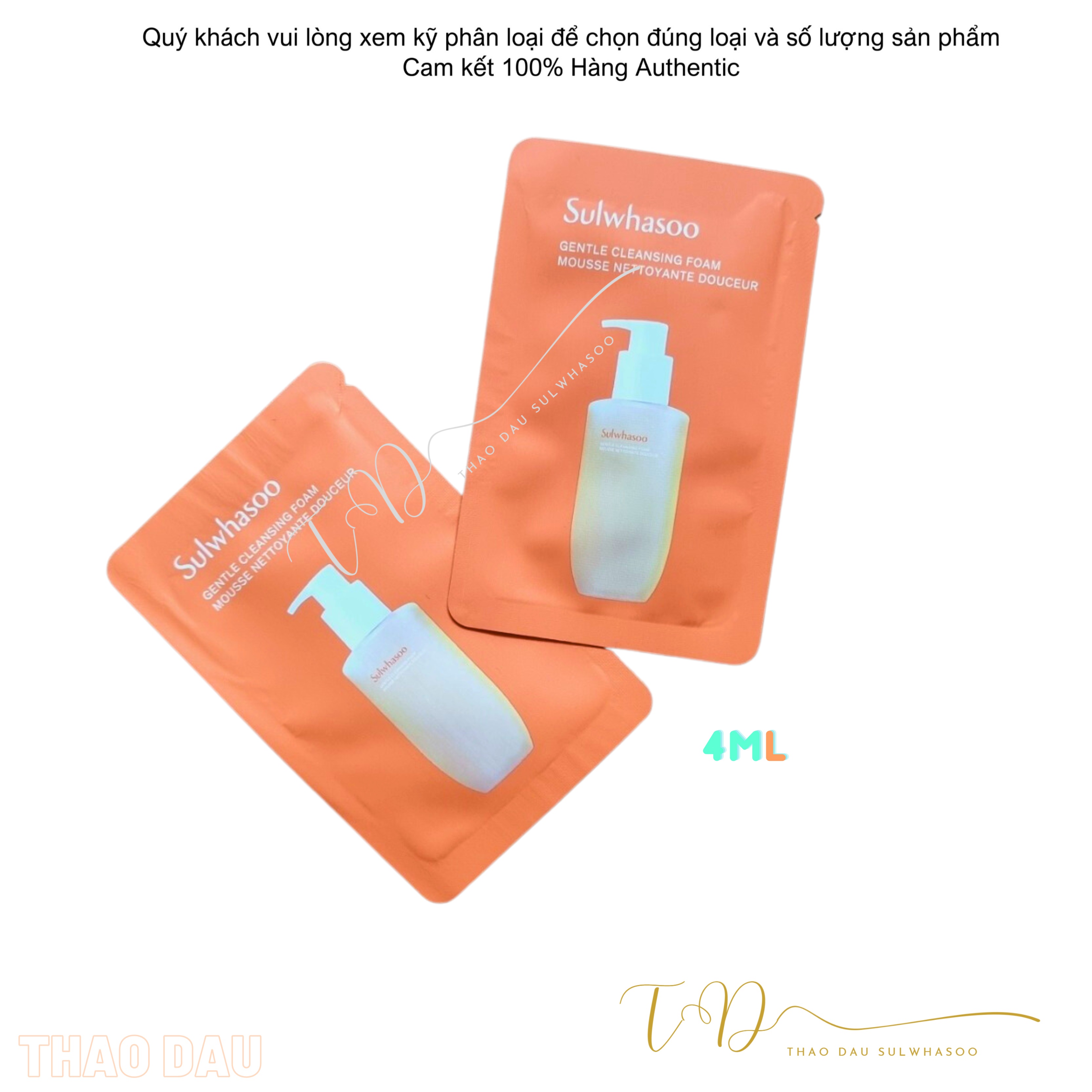 Combo 10 Gói Sữa Rửa Mặt Dịu Nhẹ Sulwhasoo Gentle Cleansing Foam Ex