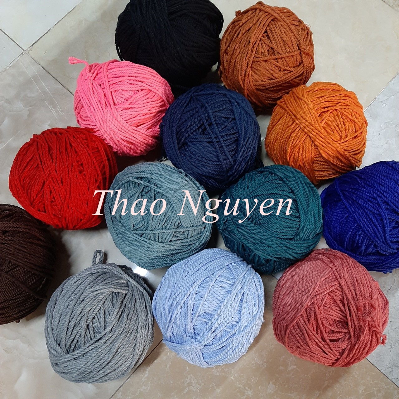 Dây thừng đan macrame , dây cotton 3mm- Xoắn 4 . Nhiều màu sắc