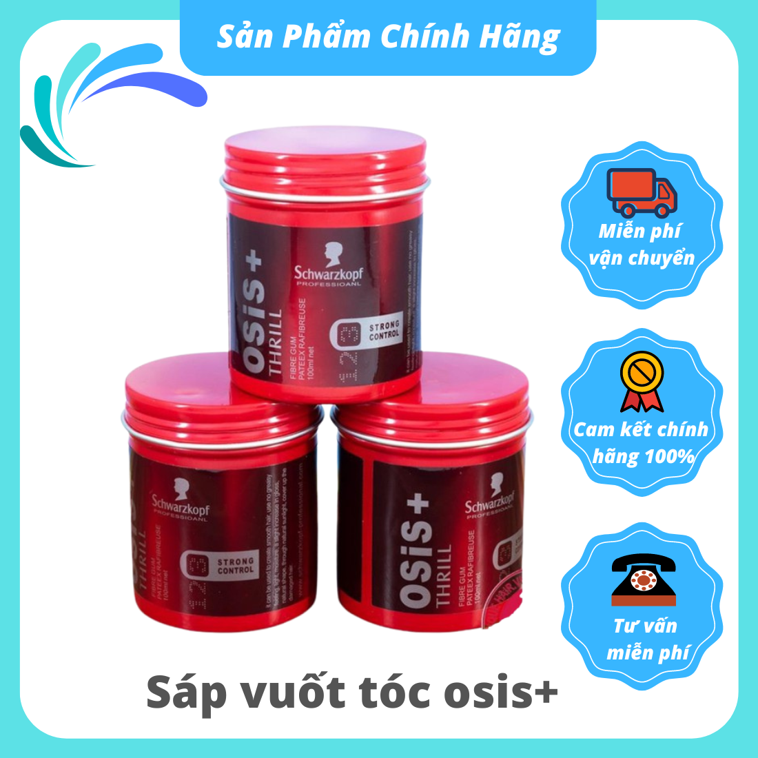 Sáp vuốt tóc nam nữ OSIS+ tạo kiểu, chăm sóc dễ dàng chuyên nghiệp