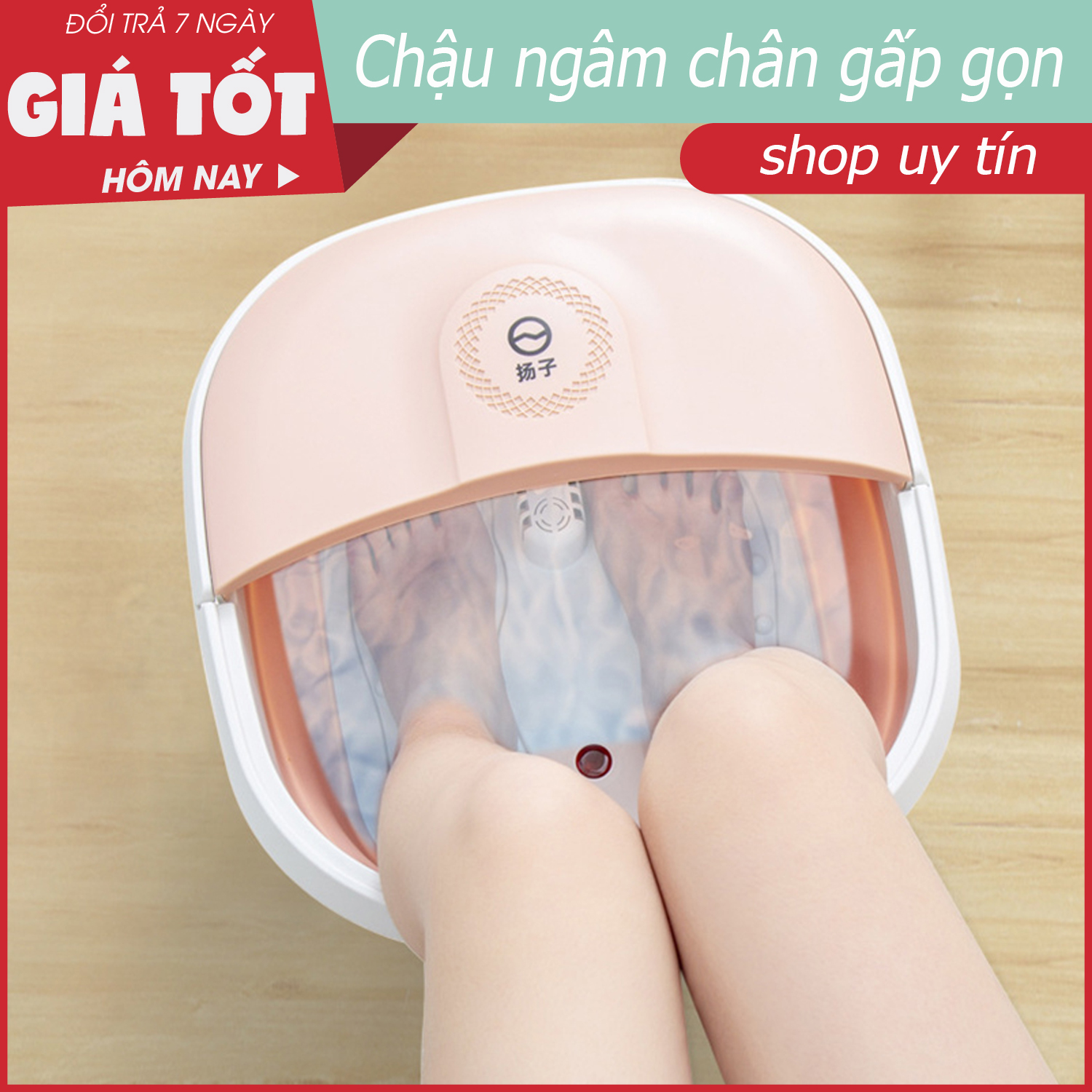 Chậu ngâm chân massage cắm điện gấp gọn, Bồn Ngâm Massage Chân Cắm Điện gấp gọn,-Thùng mát xa chân, thư giãn, thoải mái