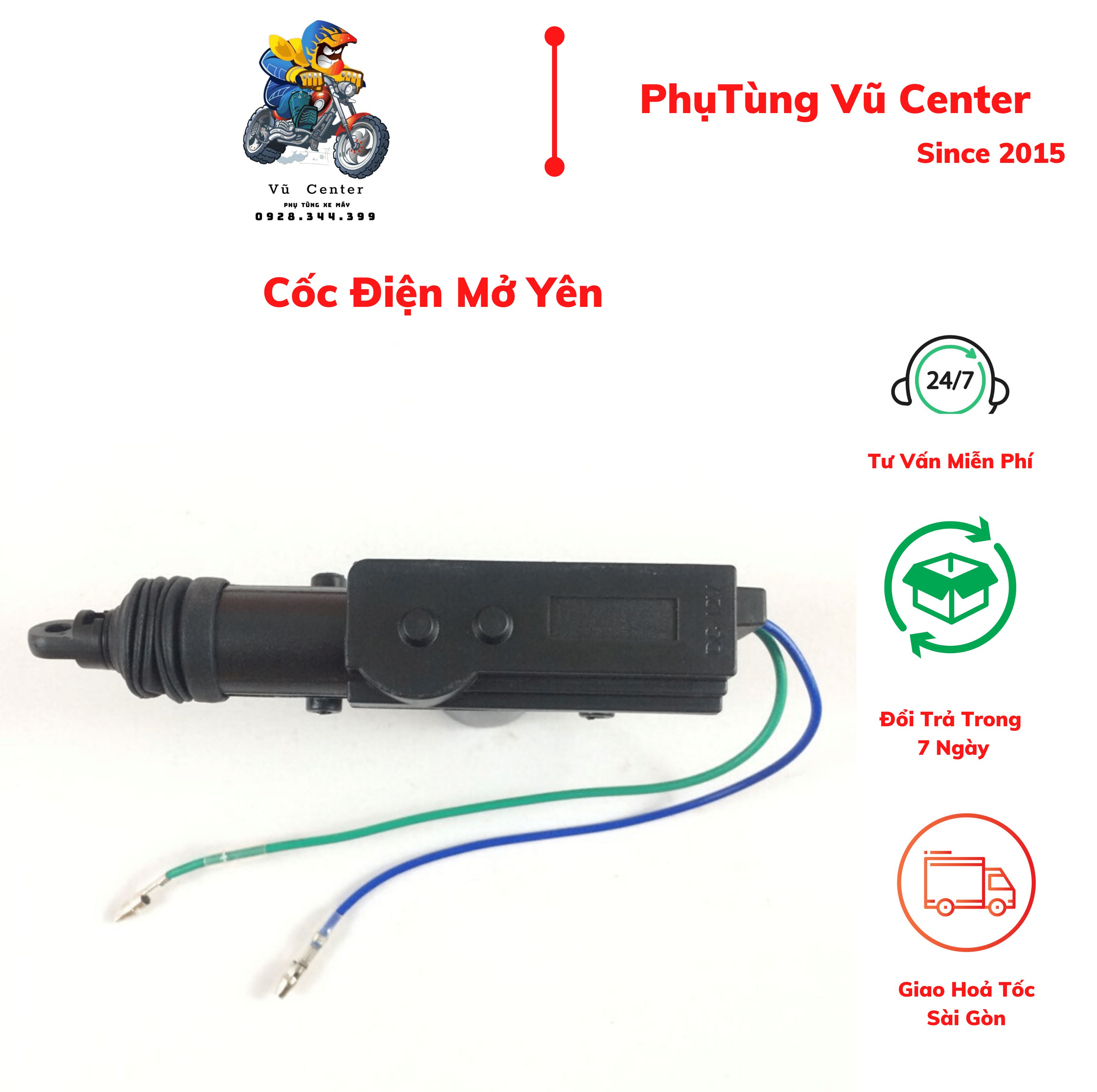 Cốc điện mở yên xe gắn máy