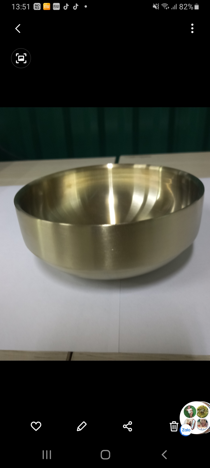 Bát Màu Đồng 2 Lớp Hàn Quốc ( 이중탕기)- 14 * 5.5cm