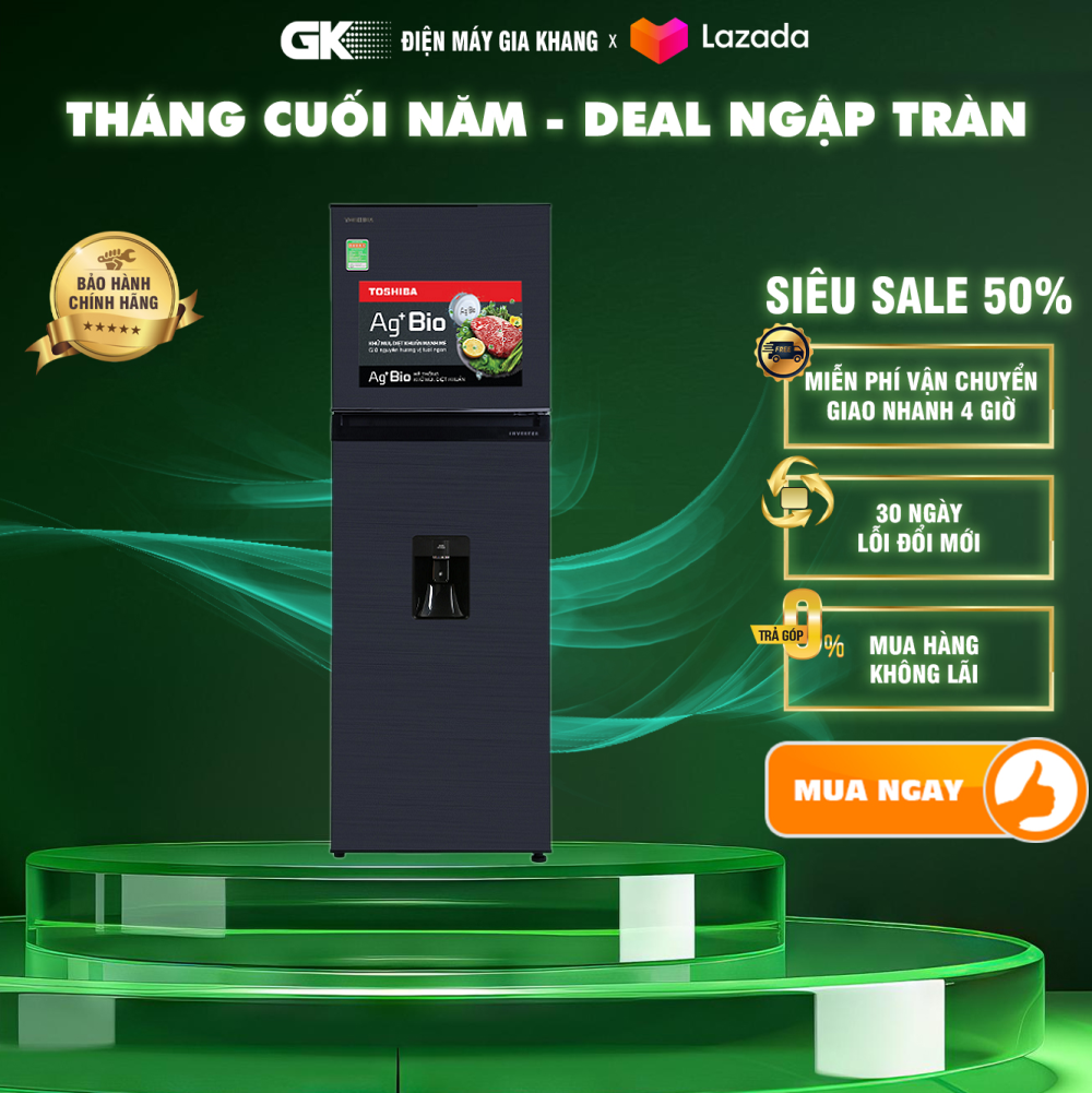 Tủ lạnh Toshiba Inverter 407 lít GR-RT535WE-PMV(06)-MG Mới 2021 - GIAO TOÀN QUỐC - FREESHIP HCM