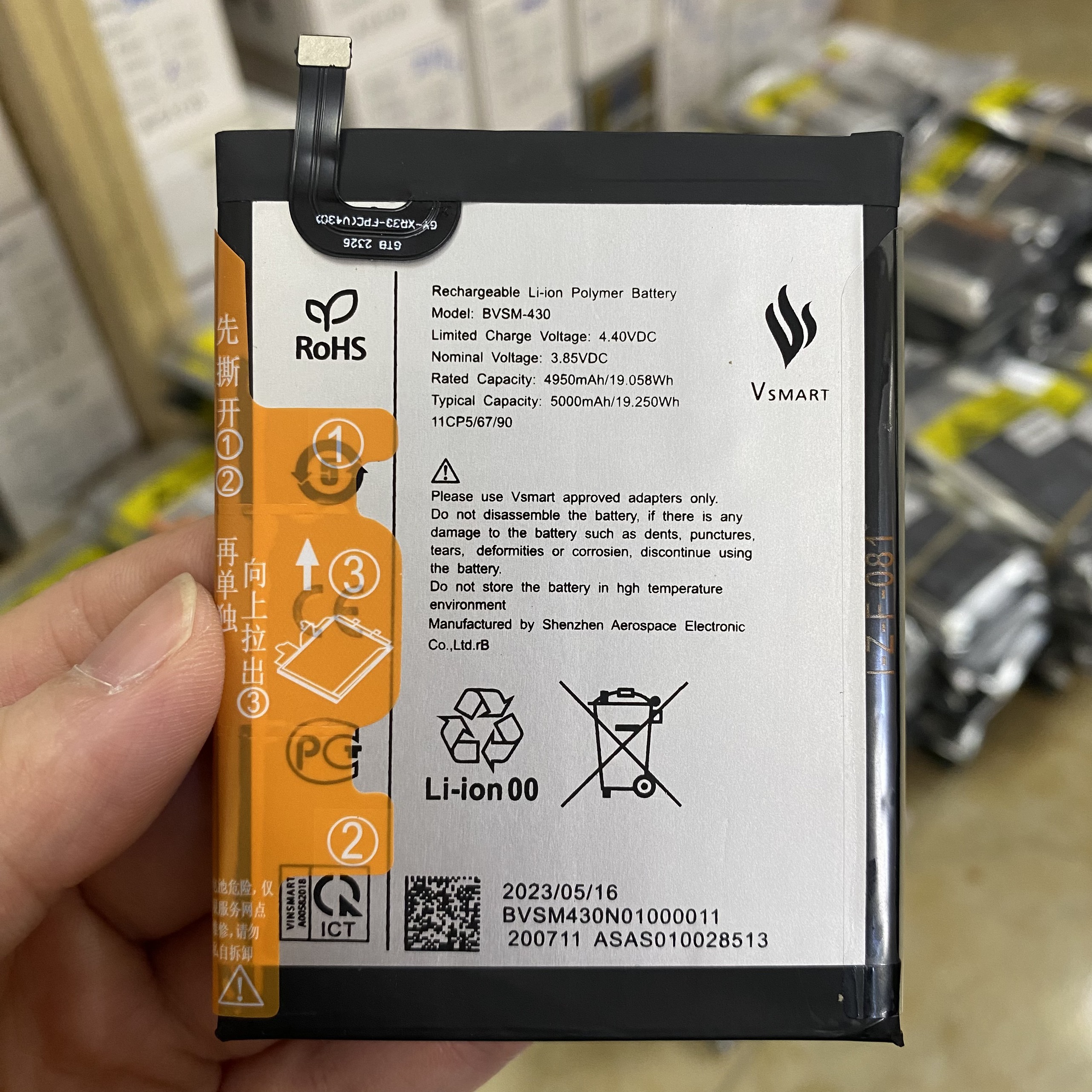 Pin VSmart Live 4 V640 / BVSM-430 zin mới 100%