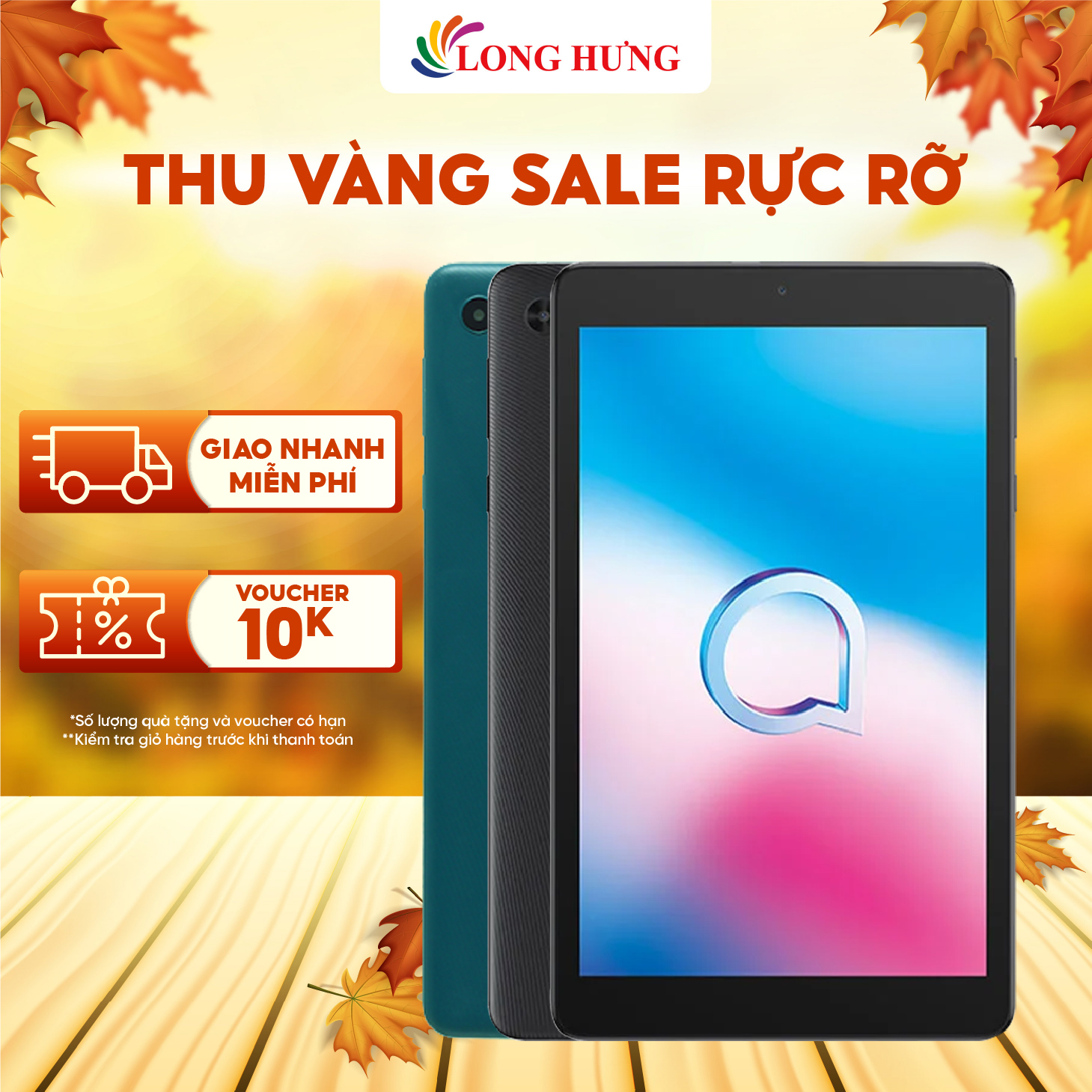 Máy tính bảng Alcatel Tab 3T8 (2GB/32GB) - Hàng chính hãng - Thiết kế khá nhỏ gọn, dành cho các bé, người lớn tuổi và học sinh, độ phân giải HD+