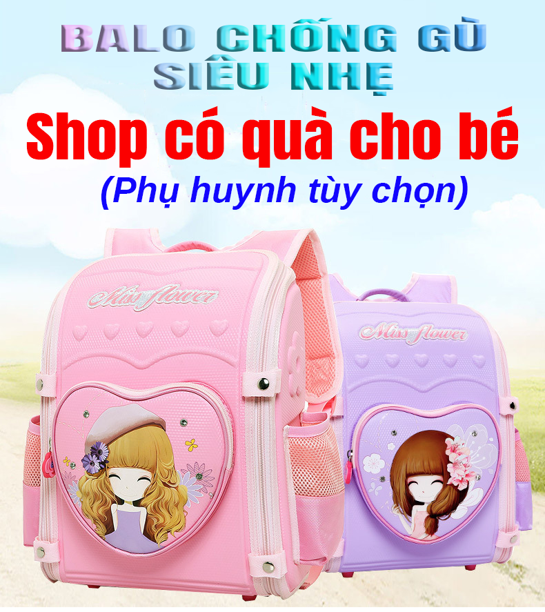 Ba lô chống gù học sinh tiểu học, ba lô siêu nhẹ, chống nước,balo chống gù có phản quang, là món quà cho bé vào năm học mới, làm quà tặng tết thiếu nhi 1-6