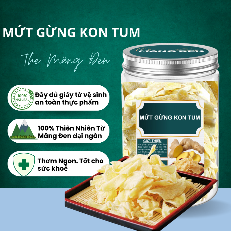 Mứt gừng ít đường kon tum đặc sản măng đen kon tum 100g