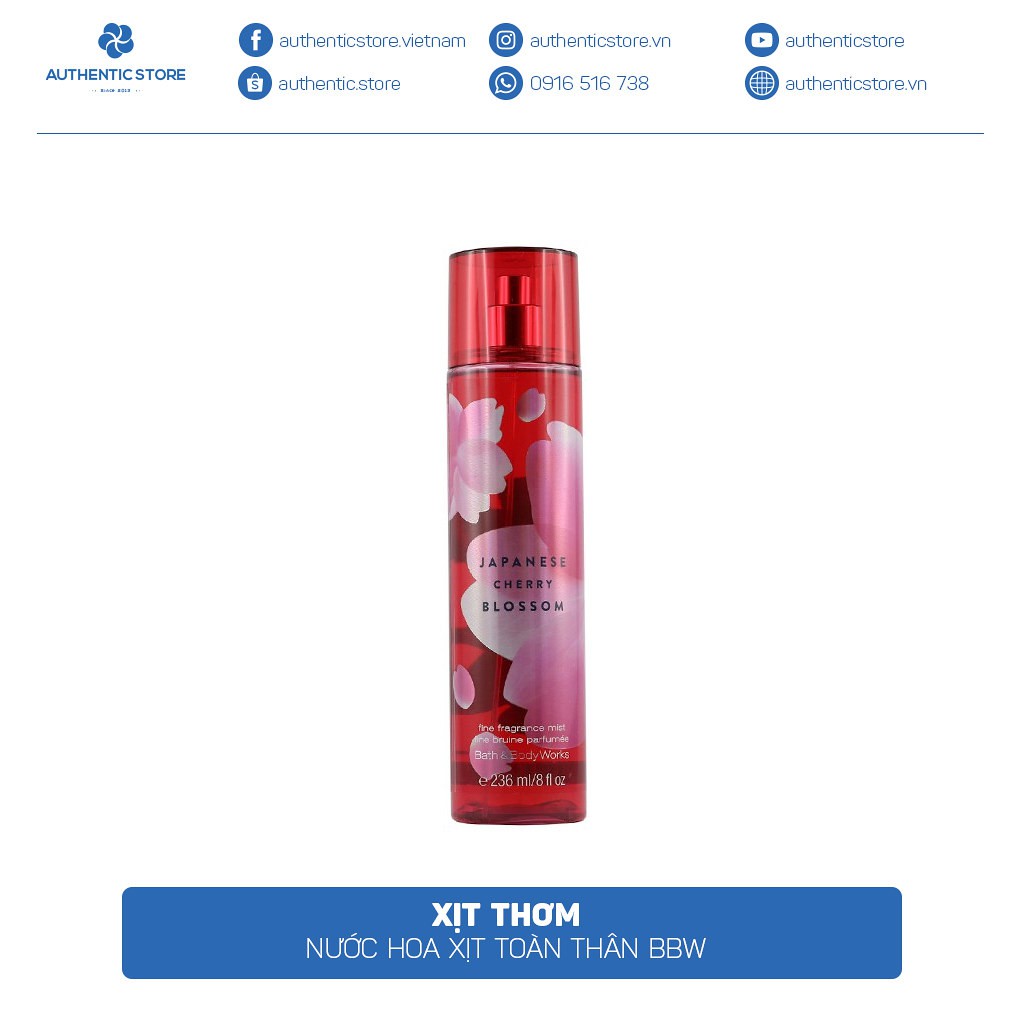 Xịt thơm Bath & body works