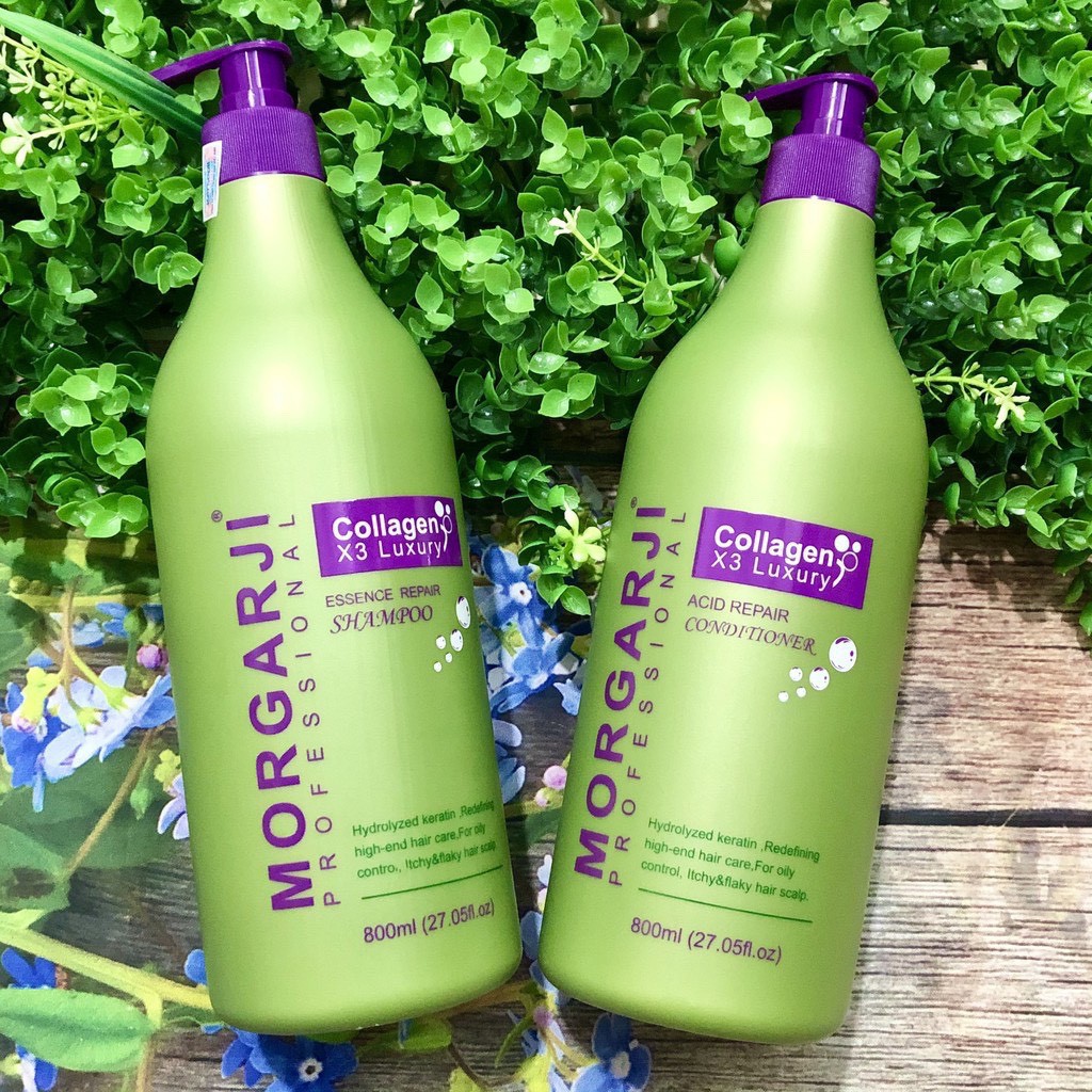 Morgarji-pair of super resistance shampoo, super soft stimulating new hair care 800ml