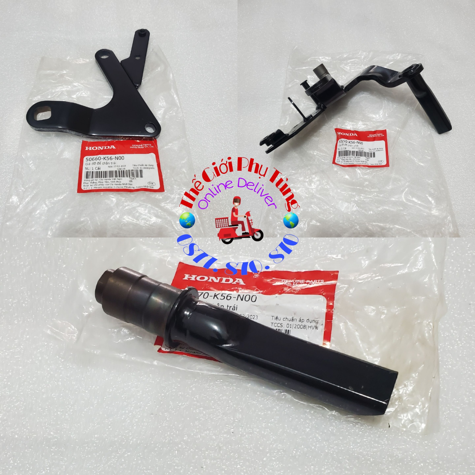 Pát sắt gác chân trước sonic, winner zin honda vn - 50670-k56-n00/ 50660-k56-n00/ 50650-k56-n00