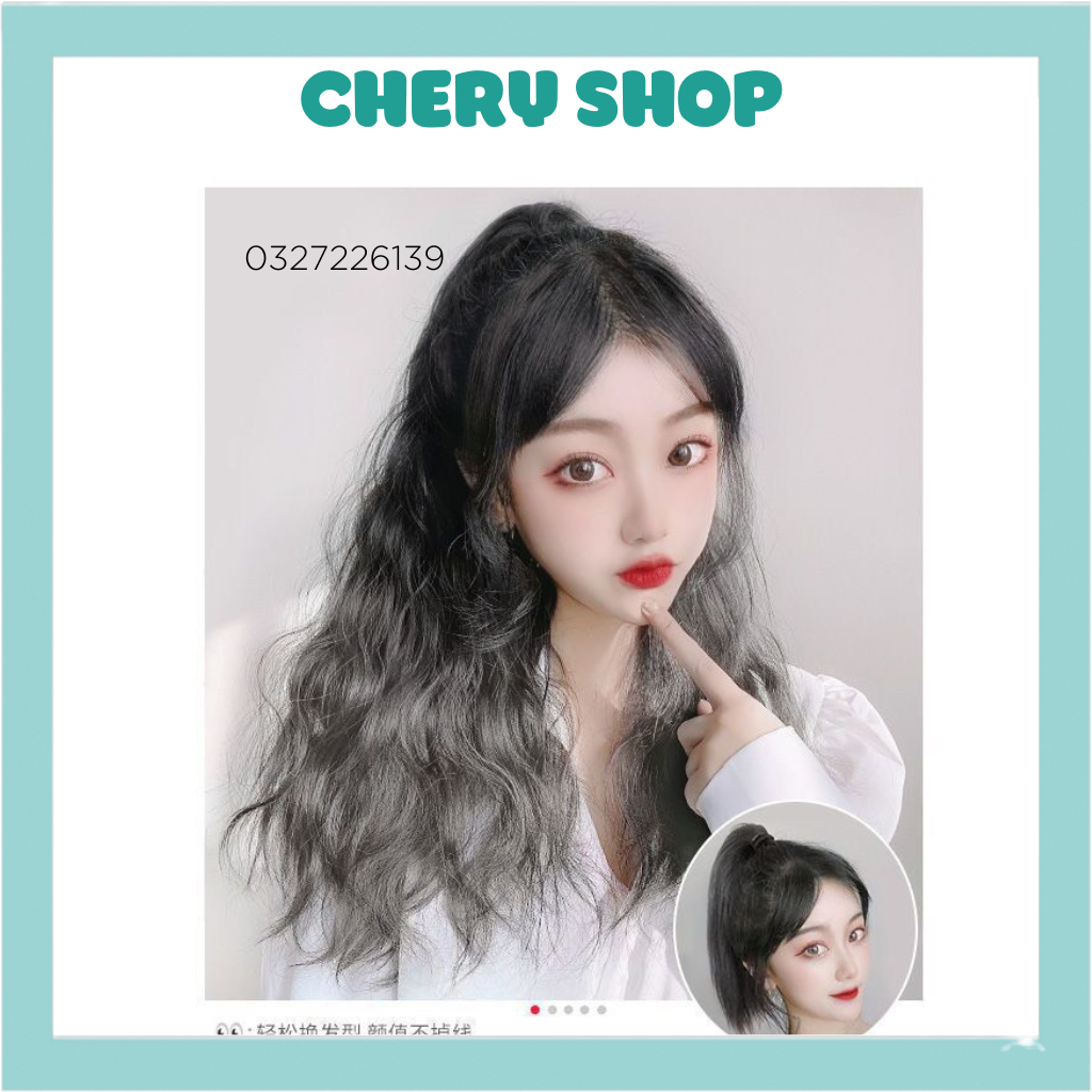 Tóc giả nữ ngoặm 🤓freeship🤓 tóc giả ngoặm xù omber n42