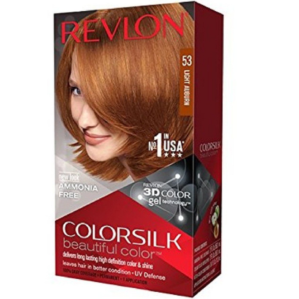 Thuốc nhuộm tóc revlon colorsilk 3d. số 53 - màu nâu đỏ sáng.