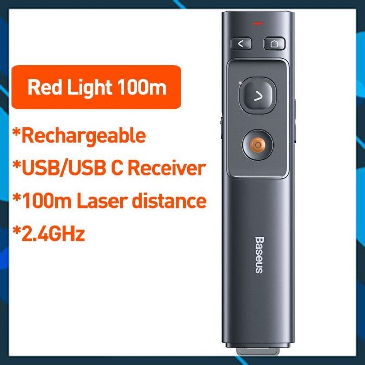 Bút Hỗ Trợ Trình Chiếu Laser Baseus Orange Dot PPT Chính Hãng