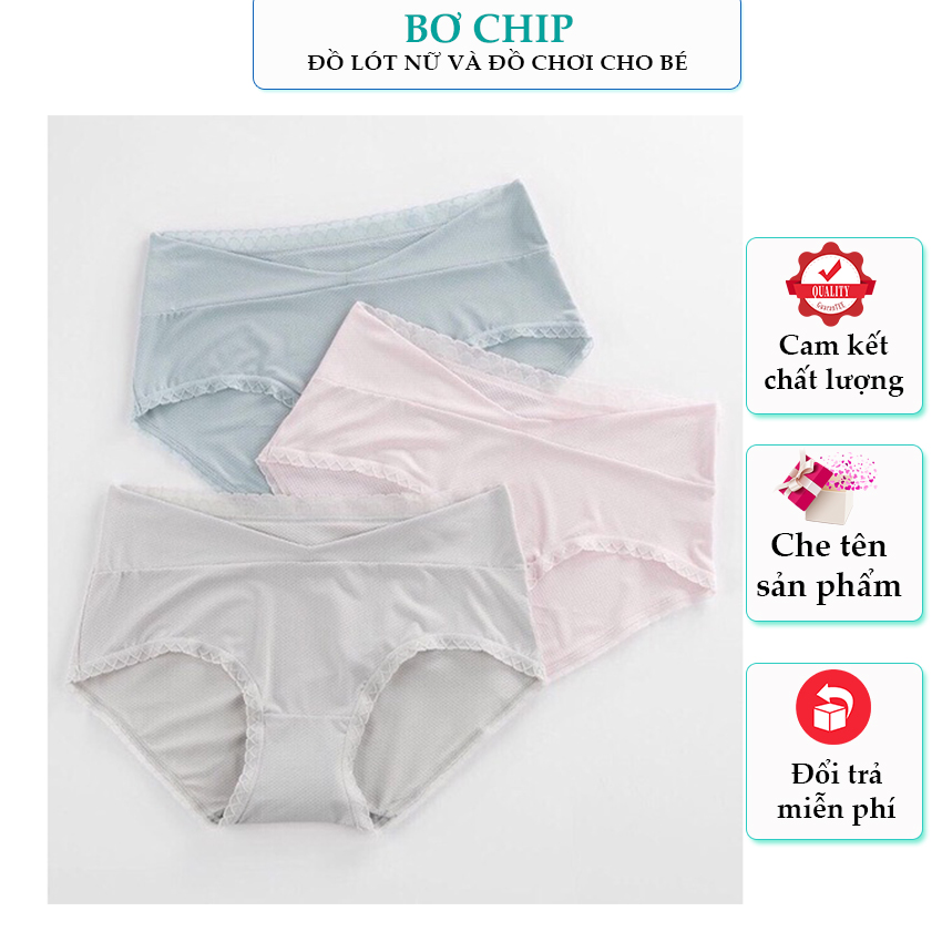 Combo 2 Quần Lót Bầu Nữ Đúc Su thun lạnh thông hơi cao cấp không đường may mềm mại kháng khuẩn - BƠ CHIP
