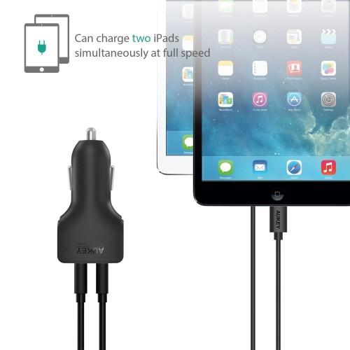 Tẩu sạc oto 2 cổng aukey cc-s3