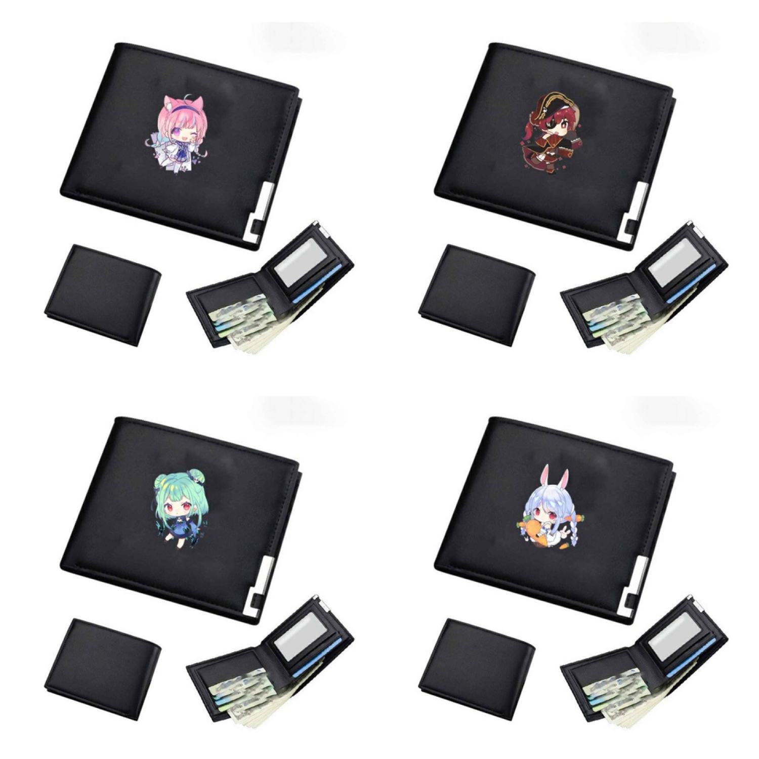 Ví da cao cấp cầm tay in hình AQUA MARINE PEKORA RUSHIA HOLOLIVE anime chibi xinh xắn dễ thương bỏ túi thời trang