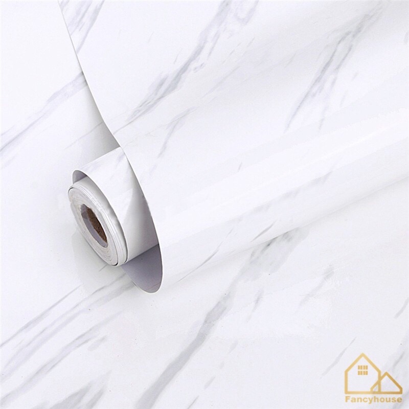 Giấy dán tường đá hoa cương màu trắng trang trí nhà cửa, trang trí tường phòng khách, phòng ngủ, phòng ăn, dán tường quán cafe, nhà hàng, cửa hàng, trang trí bàn bếp, làm phông nền chụp hình
