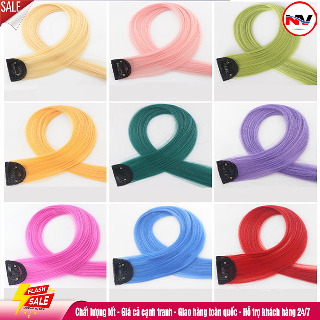 Tép tóc phẩy light màu, móc line tóc màu ombre phong cách hàn quốc hot trend