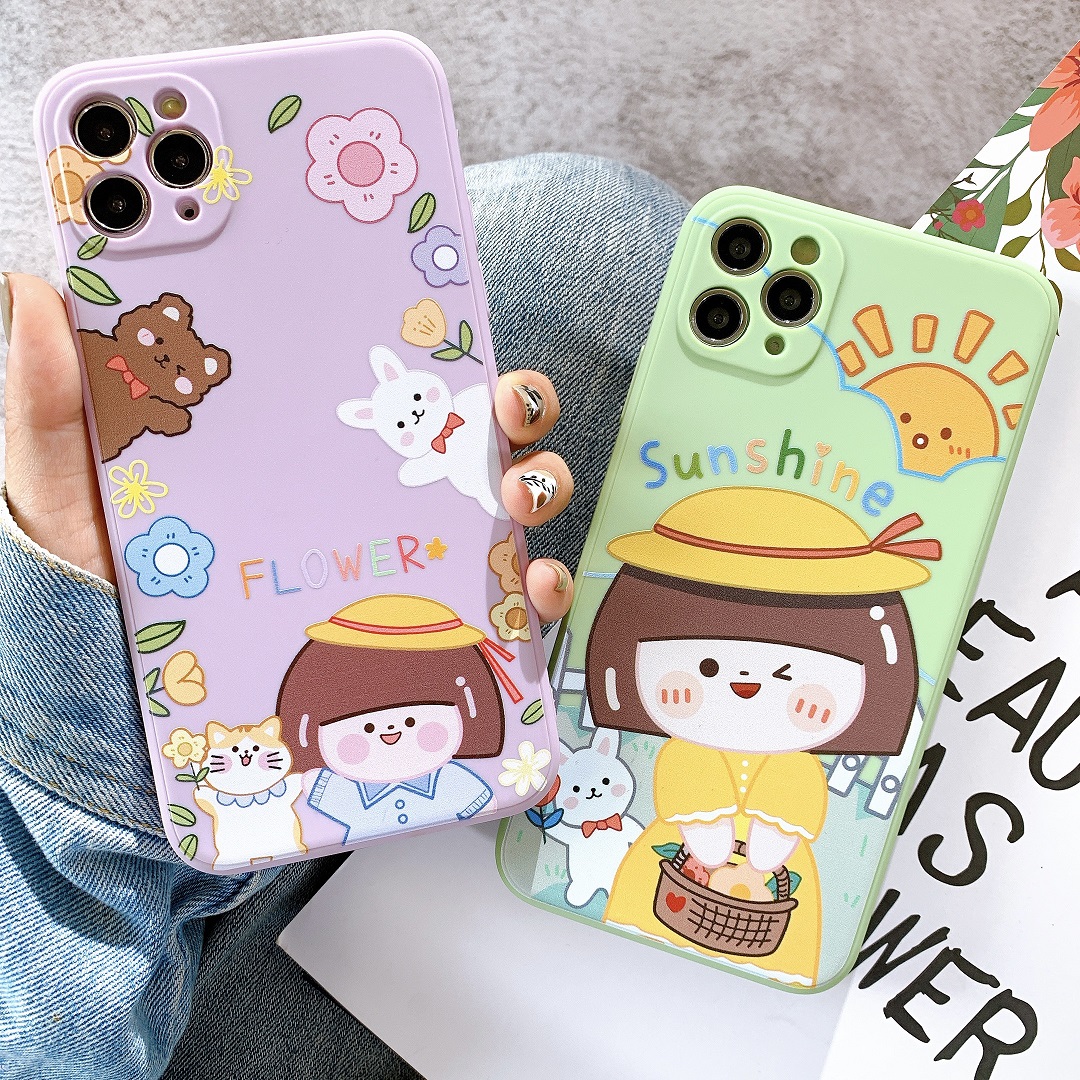 Ốp Lưng Silicon Màu Bảo Vệ CAMERA Baby Girl