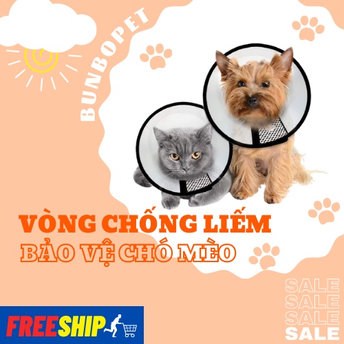 Vòng Cổ Chống Liếm Cho Thú Cưng - Bảo Vệ Chó Mèo