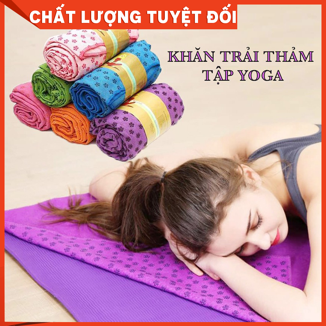 Khăn Trải Thảm Tập Yoga Bằng Hạt PVC Cao Cấp Chống Trơn (5 Mầu Lựa Chọn)
