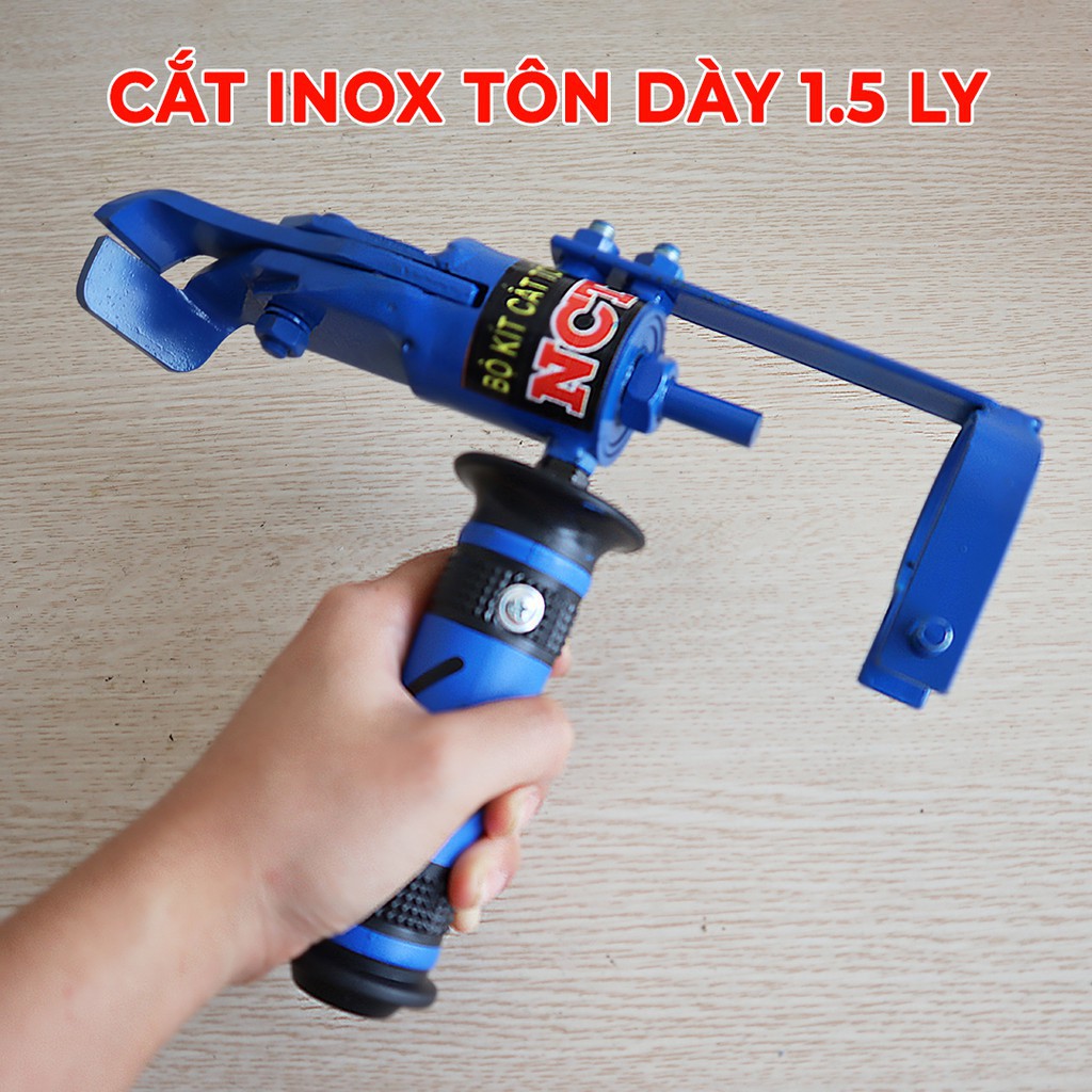 [ HÀNG CHÍNH HÃNG ] Lưỡi cắt tôn gắn máy khoan - Dụng cụ cắt Tole Nguyễn Thức - Kéo Cắt tôn, inox, sắt dày 1.5mm - Kéo cắt tôn NCT