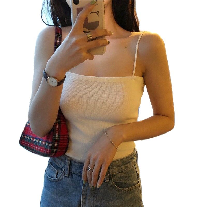 Áo thun 2 dây ,áo bún cotton co dãn body thời trang