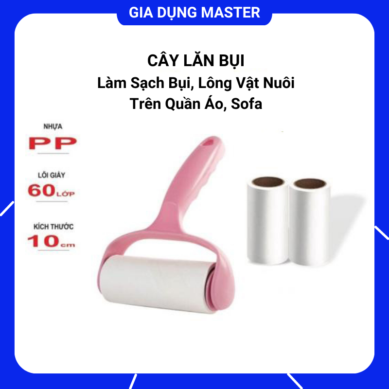 Cây lăn bụi, làm sạch bụi, lông vật nuôi bám trên quần áo, Sofa, tặng kèm 2 cục lăn.