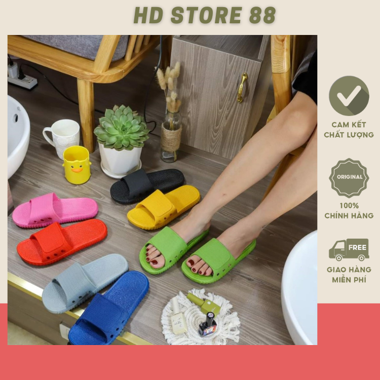 Dép đi trong nhà, văn phòng, HD  dép nữ dép nam đi trong nhà văn phòng tiện lợi. 5 màu size từ 37-42, chất liệu nhựa cao cấp êm chân bền đẹp