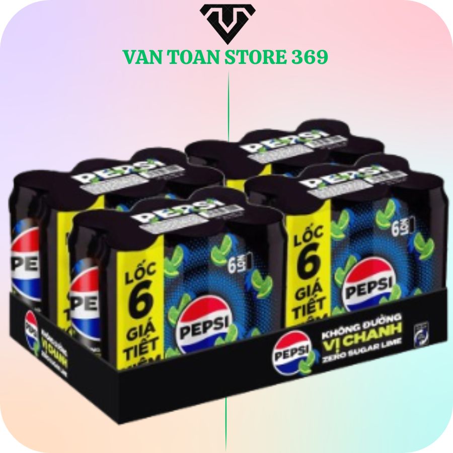 Nước ngọt có ga PEPSI không calo vị chanh lon 320ml