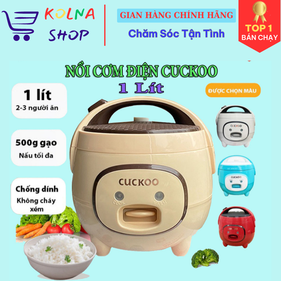 Bảo hành 12 tháng - nồi cơm điện cuckoo hàn quốc cao cấp - nồi cơm điện mini 1l cho 2 người ăn, nồi cơm điện cuckoo ruột tráng men