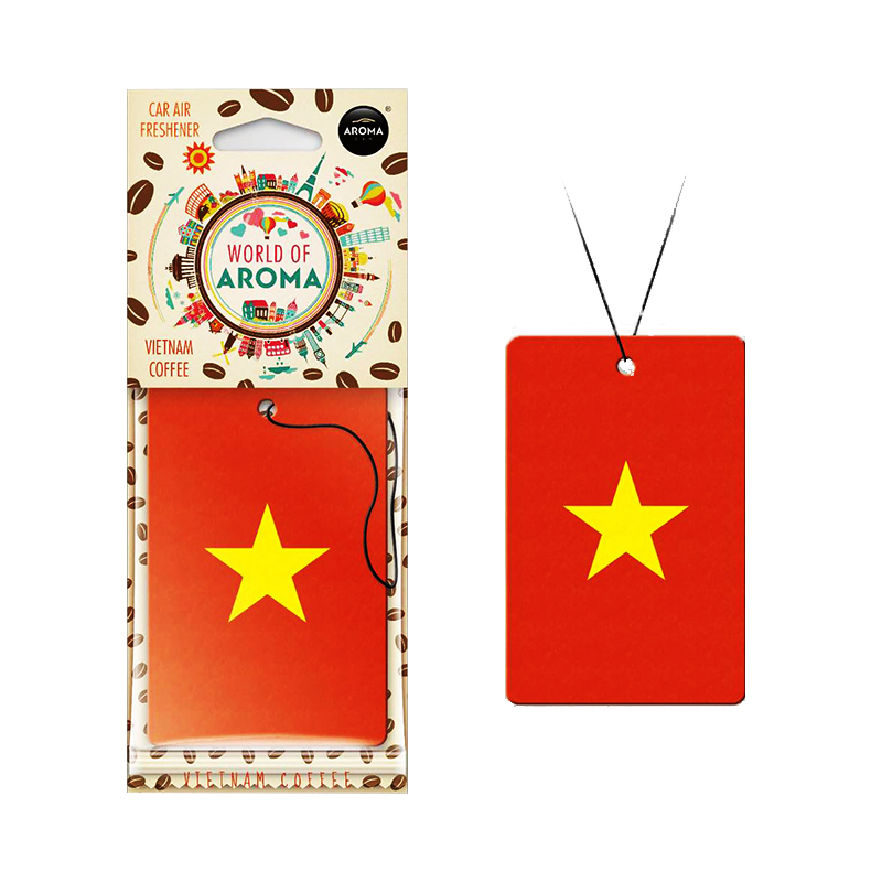 Lá thơm cờ Việt nam Aroma Car hương cà phê