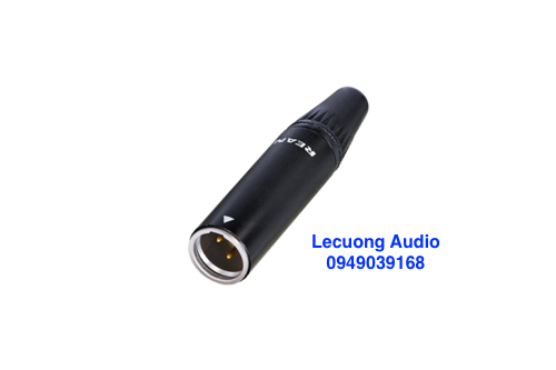 Jack canon đực mini mạ vàng - rean/neutrik - model rt3mc-b-d - made in china.