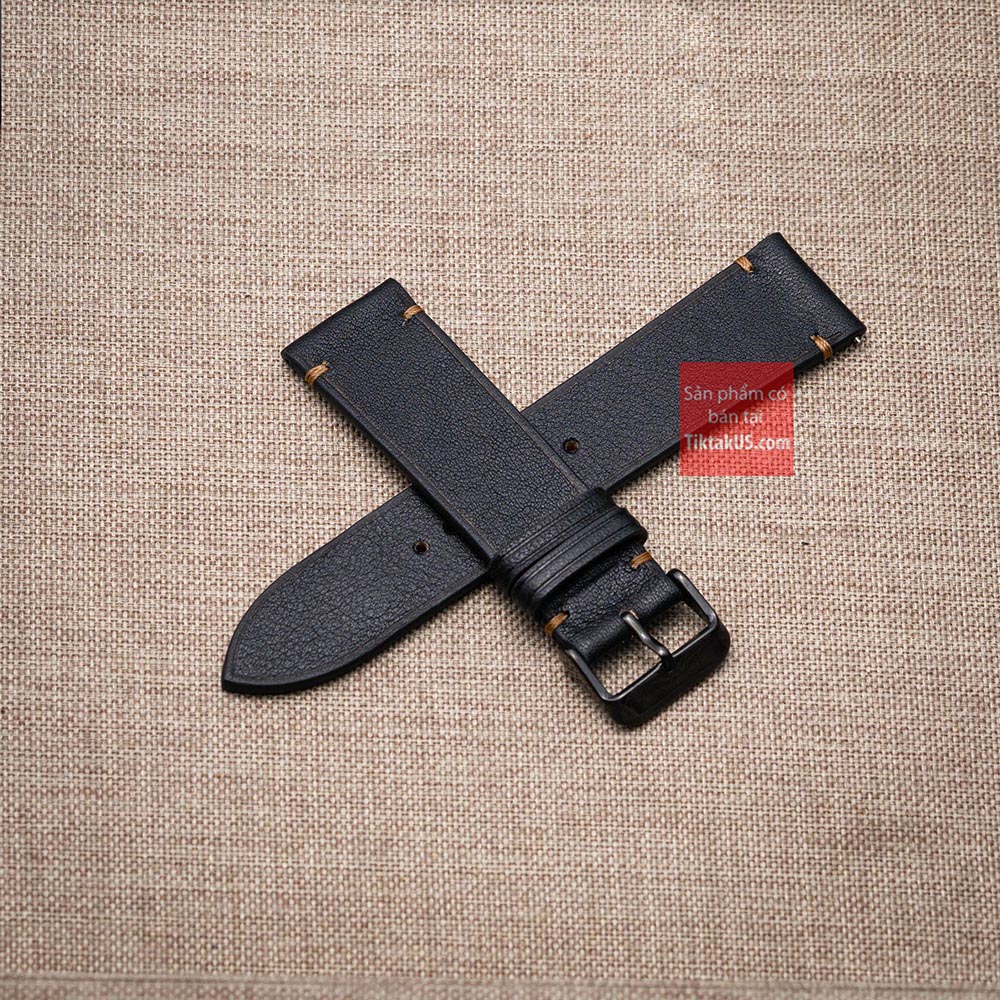  Dây đồng hồ da bò Nappa không chỉ viền tặng kèm khóa và chốt nhiều màu đủ size 18mm - 19mm - 20mm - 21mm - 22mm Tiktakus 