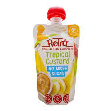 Váng sữa Heinz Custard Úc dạng gói 120g vị trái cây tropical cho bé ăn dặm. Date 3/2022 - Sweet Baby House