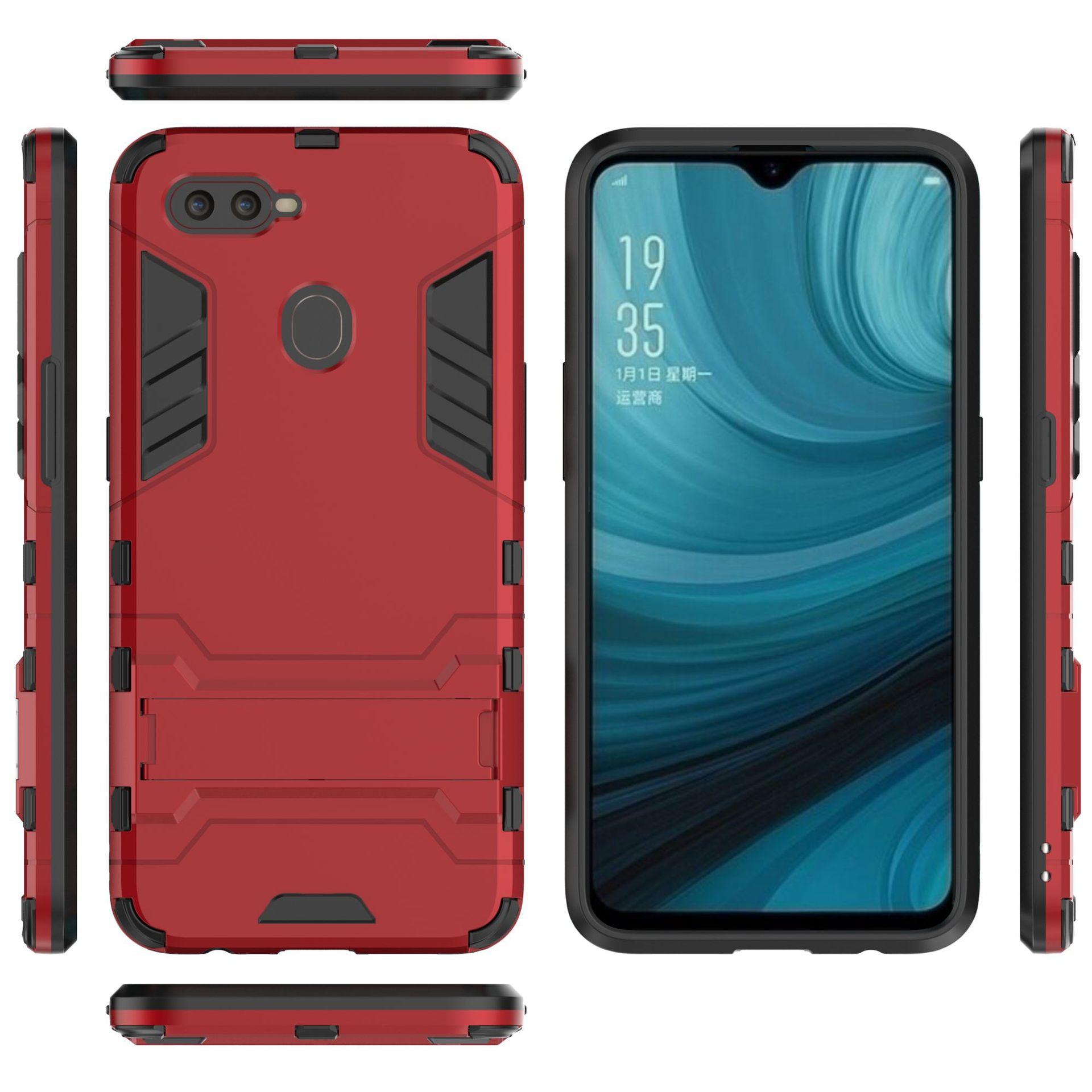 Ốp lưng chống sốc Iron Man cho Oppo A5s hai lớp bảo vệ máy, chân chống lưng tiện lợi
