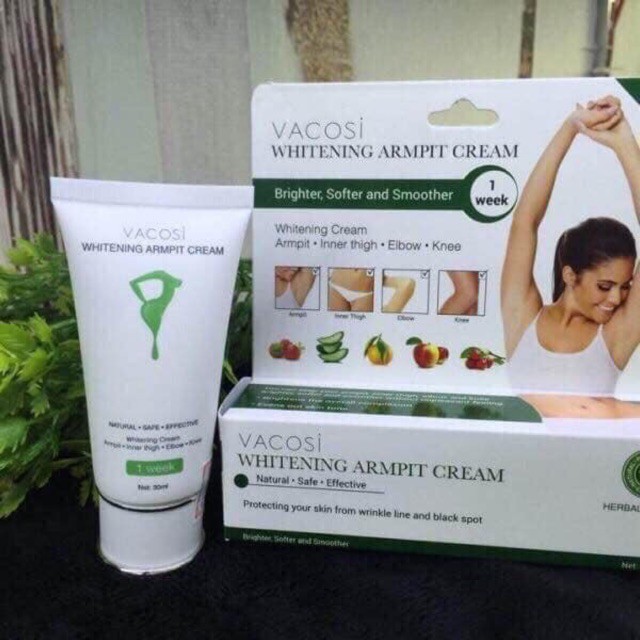 Kem trị thâm nách làm sáng da dưới cánh tay khuỷu tay đầu gối Vacosi Whitening Armpit sản phẩm đa dạng về mẫu mã kích cỡ chất lượng tốt đảm bảo an toàn sức khỏe người dùng