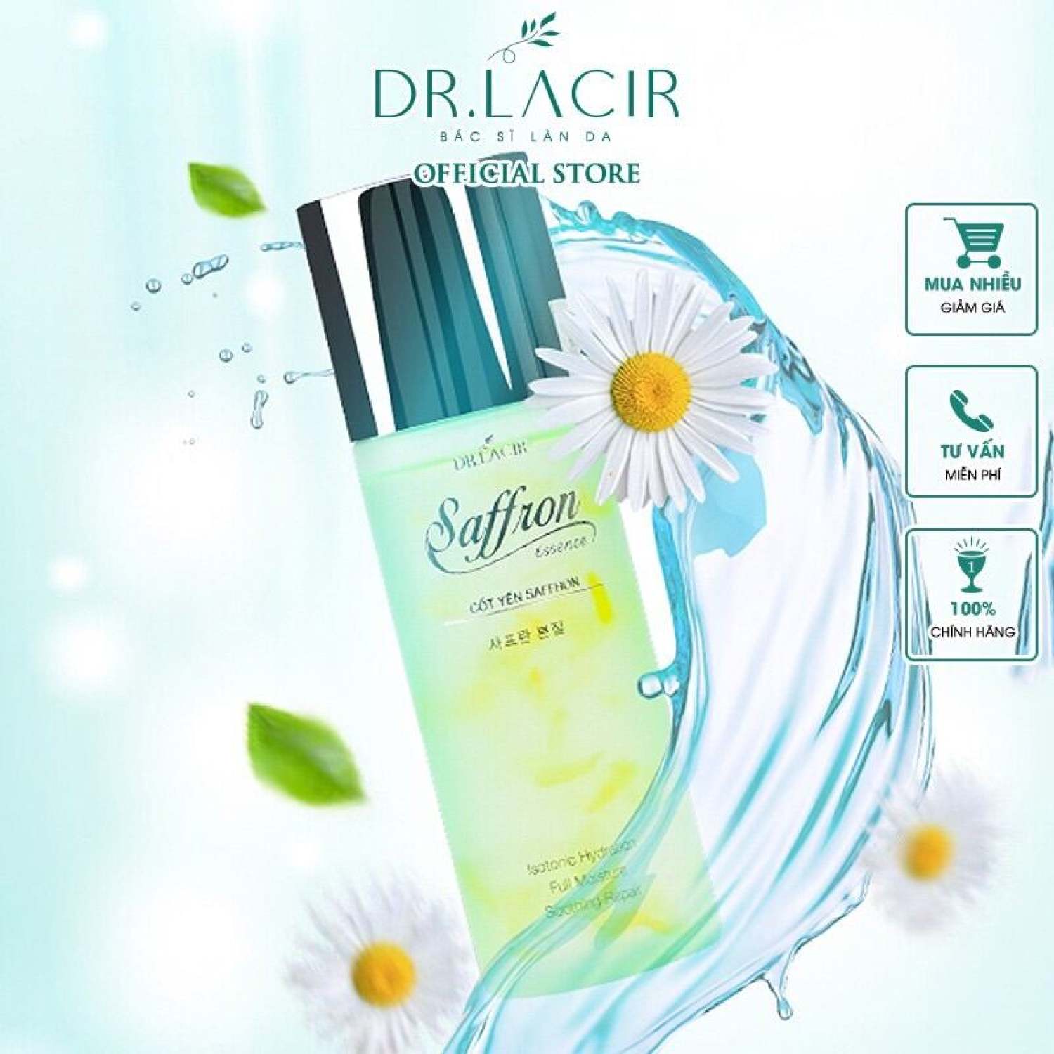 Toner Cốt Yến Safron Dr Lacir Drlacir. Hỗ trợ cân bằng độ ẩm!!