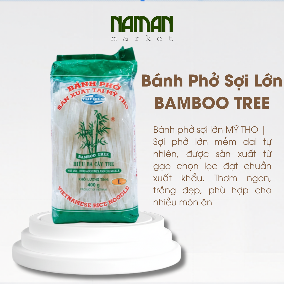Bánh phở sợi lớn Bamboo Tree 400g