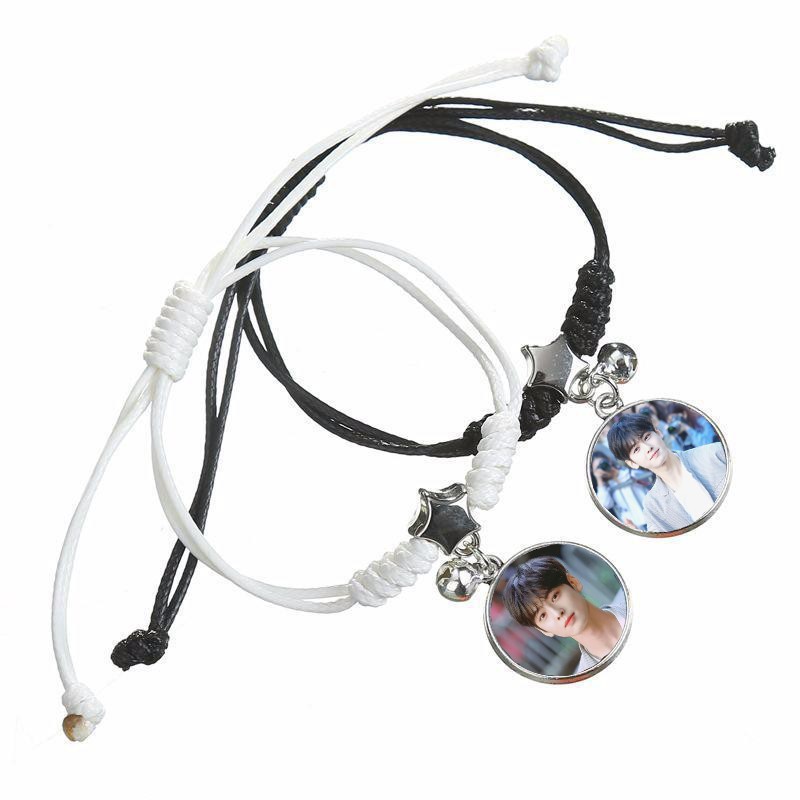 Vòng tay đôi in hình CHA EUN WOO ASTRO idol thần tượng phim TRUE BEAUTY lắc tay xinh xắn dễ thương