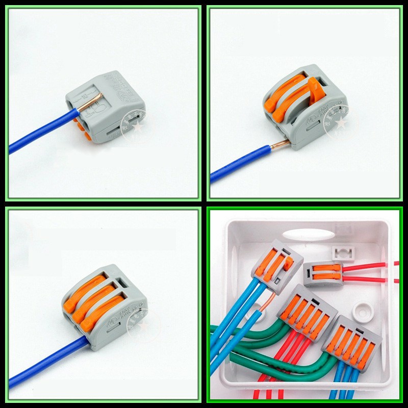 Combo 10 cút nối dây điện KV774 2 cổng, 3 cổng , 5 cổng