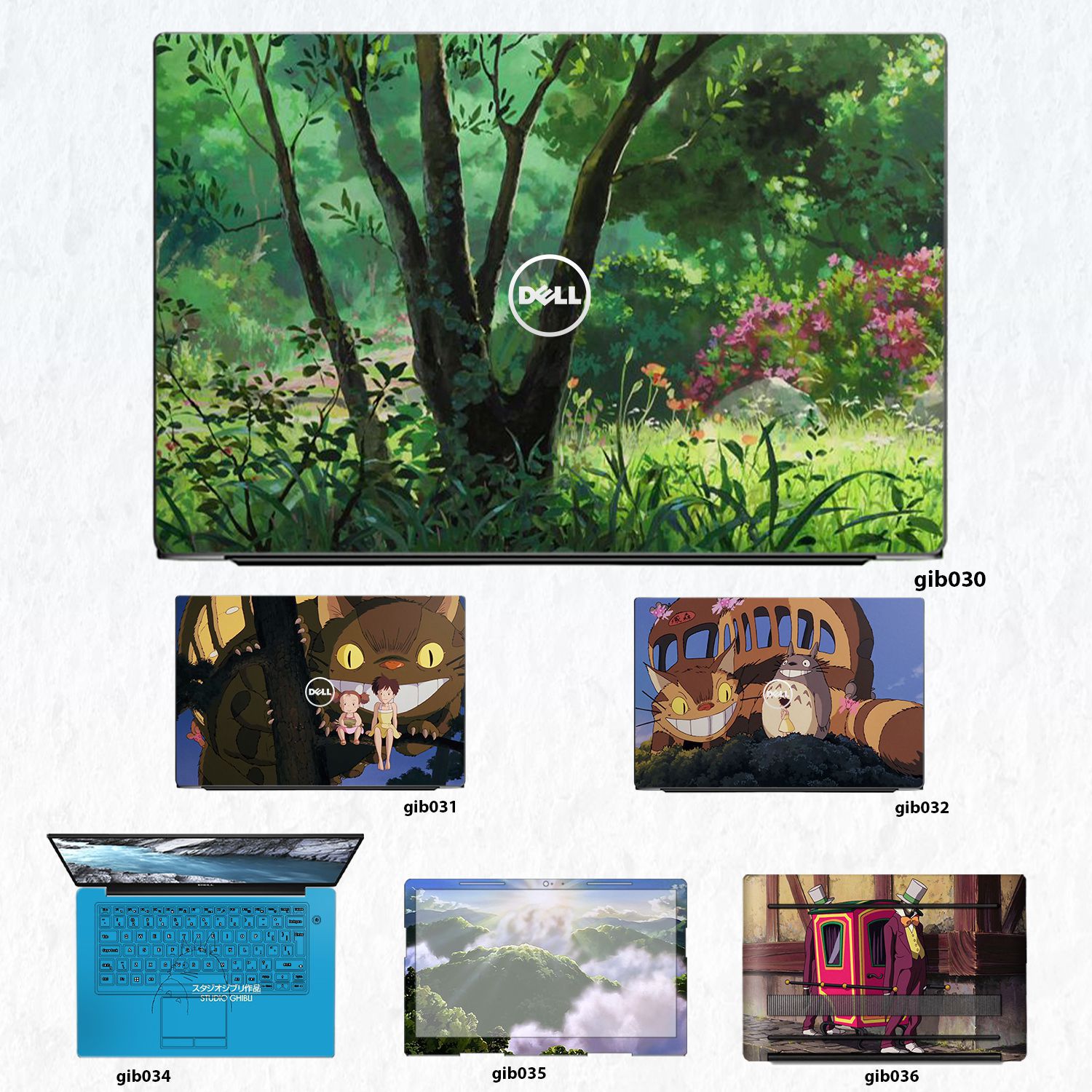 Decal Skin dán Laptop Dell mẫu Ghibli movies (inbox mã máy cho shop)