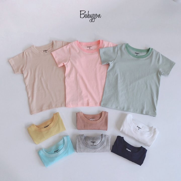 Áo cộc tay cho bé Babygon kiểu basic chất liệu cotton cao cấp